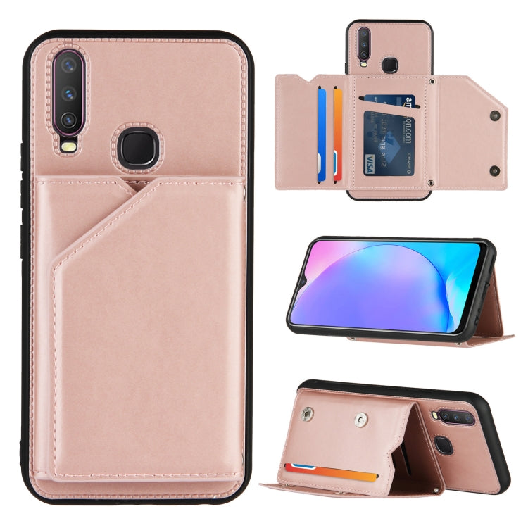 Skin Feel PU + TPU + PC Back Cover Shockproof Case with Card Slots & Holder & Photo Frame, For OPPO A9 2020, For OPPO A52 & A72 & A92, For OPPO A53, For OPPO F17, For OPPO F17 Pro & A93, For OPPO Realme 6, For OPPO Realme C3, For Huawei P30 Pro        ...