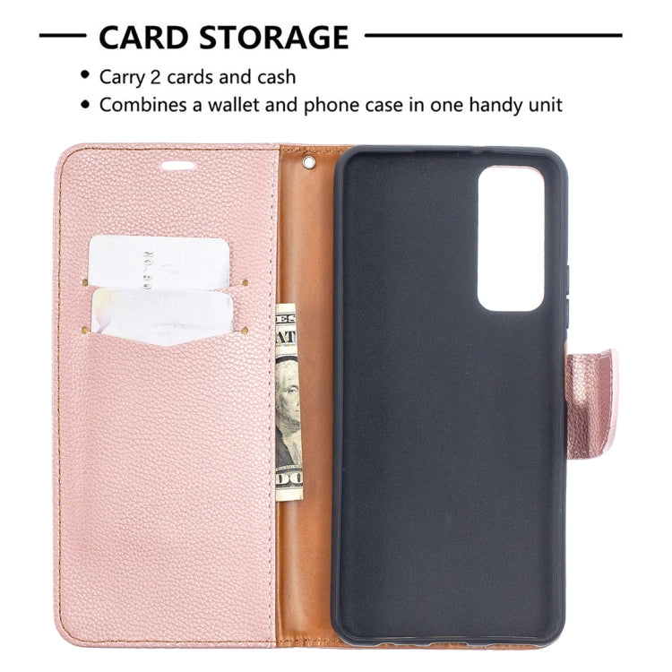 Litchi Texture Pure Color Horizontal Flip PU Leather Case with Holder & Card Slots & Wallet & Lanyard, For Huawei P smart 2021 / Y7a, For Samsung Galaxy A12