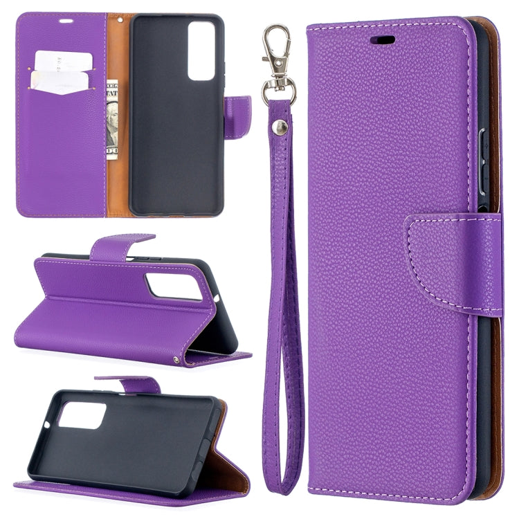 Litchi Texture Pure Color Horizontal Flip PU Leather Case with Holder & Card Slots & Wallet & Lanyard, For Huawei P smart 2021 / Y7a, For Samsung Galaxy A12