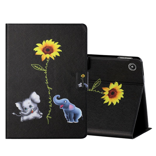 Colored Drawing Horizontal Flip Leather Case with Holder & Card Slots, For Amazon Kindle Fire HD7 2015 / 2017 / 2019