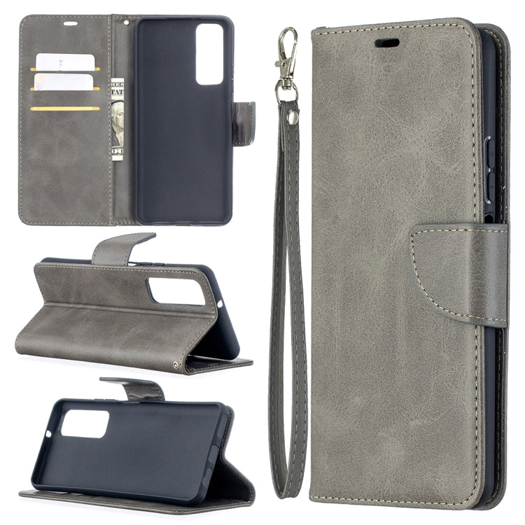 Retro Lambskin Texture Pure Color Horizontal Flip PU Leather Case with Holder & Card Slots & Wallet & Lanyard, For Huawei P smart 2021 / Y7a, For Samsung Galaxy A12