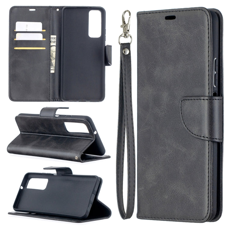 Retro Lambskin Texture Pure Color Horizontal Flip PU Leather Case with Holder & Card Slots & Wallet & Lanyard, For Huawei P smart 2021 / Y7a, For Samsung Galaxy A12