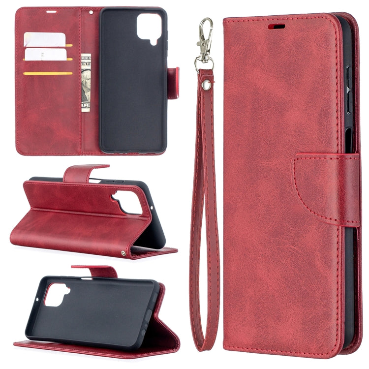 Retro Lambskin Texture Pure Color Horizontal Flip PU Leather Case with Holder & Card Slots & Wallet & Lanyard, For Huawei P smart 2021 / Y7a, For Samsung Galaxy A12
