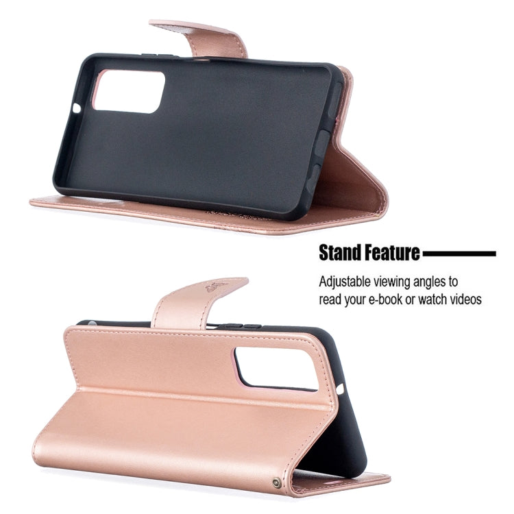 Two Butterflies Embossing Pattern Horizontal Flip Leather Case with Holder & Card Slot & Wallet & Lanyard, For Huawei P smart 2021 / Y7a, For Samsung Galaxy A12
