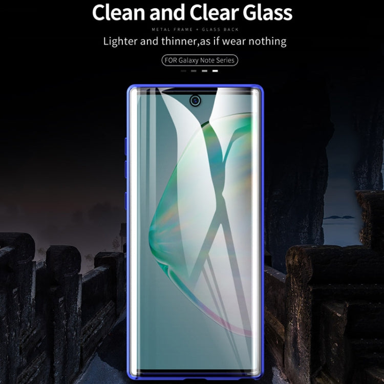 Magnetic Metal Frame Double-sided Tempered Glass Case, For Samsung Galaxy Note10