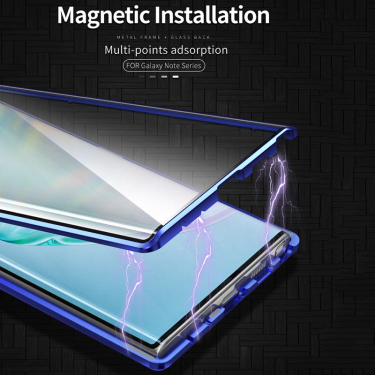 Magnetic Metal Frame Double-sided Tempered Glass Case, For Samsung Galaxy Note10