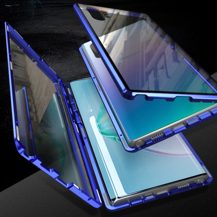 Magnetic Metal Frame Double-sided Tempered Glass Case, For Samsung Galaxy Note10