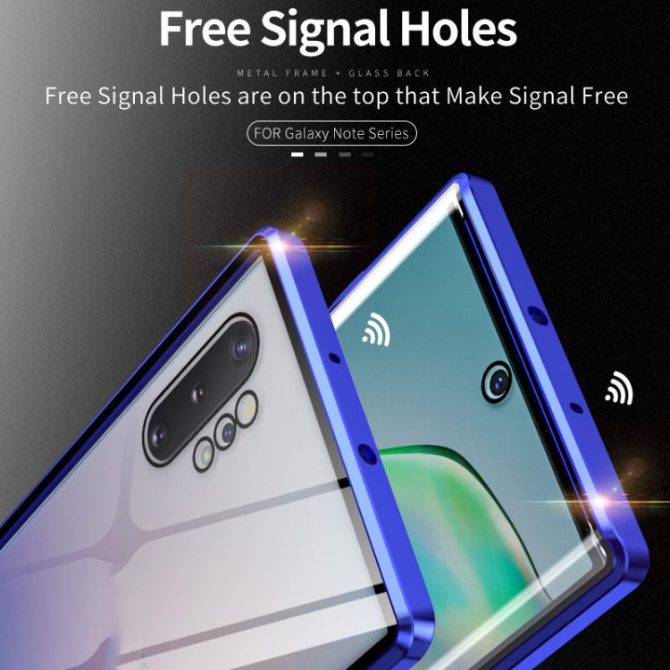 Magnetic Metal Frame Double-sided Tempered Glass Case, For Samsung Galaxy Note10