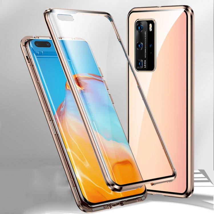 Magnetic Metal Frame Double-sided Tempered Glass Case, For Huawei P40, For Huawei P40 Pro, For Huawei P40 Pro+