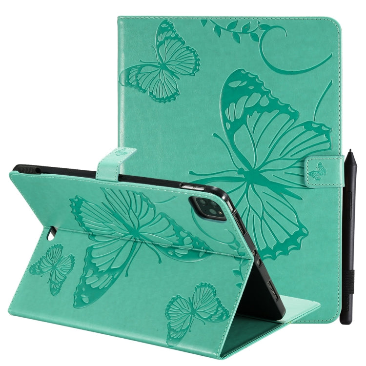 Pressed Printing Butterfly Pattern Horizontal Flip Leather Case with Holder & Card Slots & Wallet & Sleep / Wake-up Function, For iPad Air 2022 / 2020 10.9 /iPad Pro 11 2020 / 2018, For Lenovo Tab M10 Plus TB-X606F, For Samsung Galaxy S6 Lite P610     ...