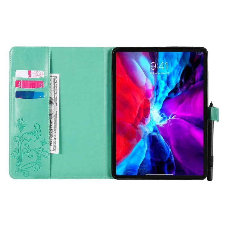 Pressed Printing Butterfly Pattern Horizontal Flip Leather Case with Holder & Card Slots & Wallet & Sleep / Wake-up Function, For iPad Air 2022 / 2020 10.9 /iPad Pro 11 2020 / 2018, For Lenovo Tab M10 Plus TB-X606F, For Samsung Galaxy S6 Lite P610     ...