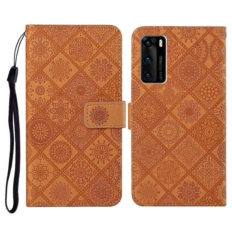 Ethnic Style Embossed Pattern Horizontal Flip Leather Case with Holder & Card Slots & Wallet & Lanyard, For Huawei P smart 2021, For Huawei P smart 2020, For Huawei P Smart Z / Y9 Prime 2019, For Huawei P40, For Huawei P40 lite / nova 6 SE             ...