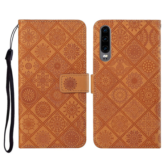 Ethnic Style Embossed Pattern Horizontal Flip Leather Case with Holder & Card Slots & Wallet & Lanyard, For Huawei P30, For Huawei P30 Pro, For Huawei P30 lite, For Huawei Honor 9A, For Huawei Honor 9X Lite, For Huawei Honor 9X / 9X Pro