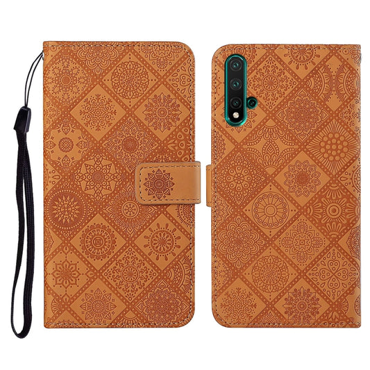 Ethnic Style Embossed Pattern Horizontal Flip Leather Case with Holder & Card Slots & Wallet & Lanyard, For Huawei Honor 20, Huawei Honor 20 lite / 10i, For Huawei Y7 (2019), For Huawei P smart 2019 / Honor 10 Lite, For Huawei Honor 8X