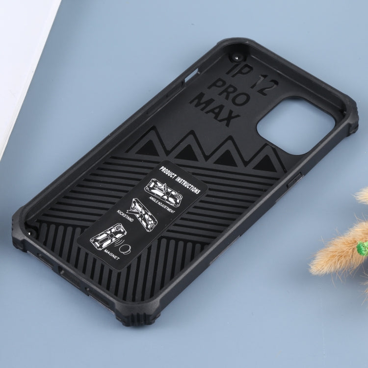 Camouflage Armor Shockproof TPU + PC Magnetic Protective Case with Holder, For iPhone 12 Pro Max, For iPhone 12 / 12 Pro, For iPhone 12 mini