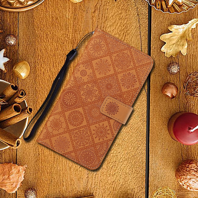 Ethnic Style Embossed Pattern Horizontal Flip Leather Case with Holder & Card Slots & Wallet & Lanyard, For iPhone 12, For iPhone 12 Mini, For iPhone 12 Pro Max, For iPhone SE 2022 / SE 2020 / 8 / 7, For iPhone XR, For iPhone XS Max