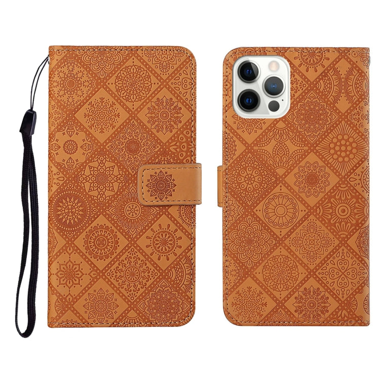 Ethnic Style Embossed Pattern Horizontal Flip Leather Case with Holder & Card Slots & Wallet & Lanyard, For iPhone 12, For iPhone 12 Mini, For iPhone 12 Pro Max, For iPhone SE 2022 / SE 2020 / 8 / 7, For iPhone XR, For iPhone XS Max