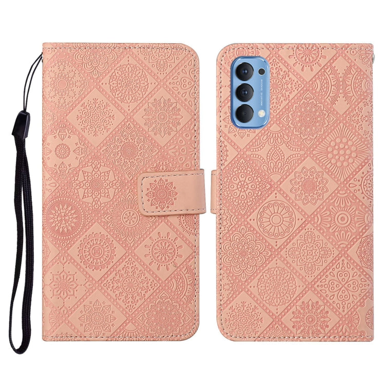 Ethnic Style Embossed Pattern Horizontal Flip Leather Case with Holder & Card Slots & Wallet & Lanyard, For OPPO Reno3, For OPPO Reno4, For OPPO Reno4 Lite, For OPPO Reno4 Pro