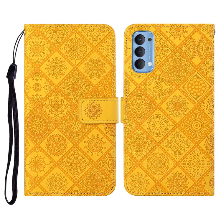 Ethnic Style Embossed Pattern Horizontal Flip Leather Case with Holder & Card Slots & Wallet & Lanyard, For OPPO Reno3, For OPPO Reno4, For OPPO Reno4 Lite, For OPPO Reno4 Pro