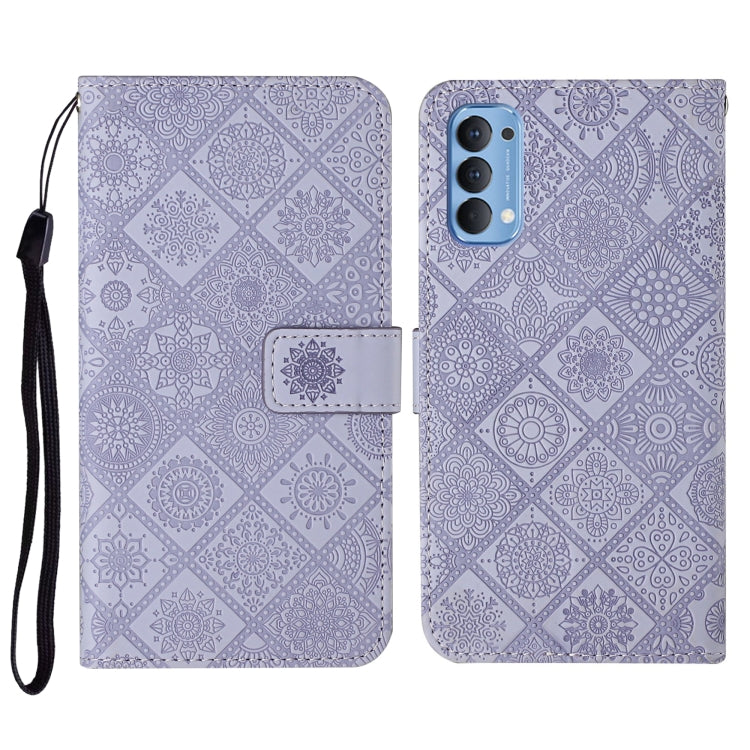 Ethnic Style Embossed Pattern Horizontal Flip Leather Case with Holder & Card Slots & Wallet & Lanyard, For OPPO Reno3, For OPPO Reno4, For OPPO Reno4 Lite, For OPPO Reno4 Pro