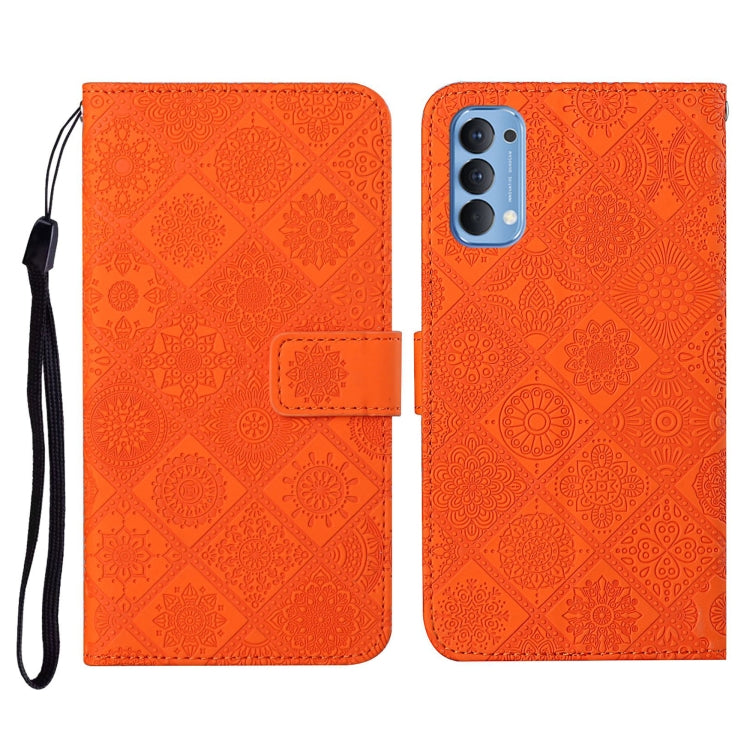 Ethnic Style Embossed Pattern Horizontal Flip Leather Case with Holder & Card Slots & Wallet & Lanyard, For OPPO Reno3, For OPPO Reno4, For OPPO Reno4 Lite, For OPPO Reno4 Pro