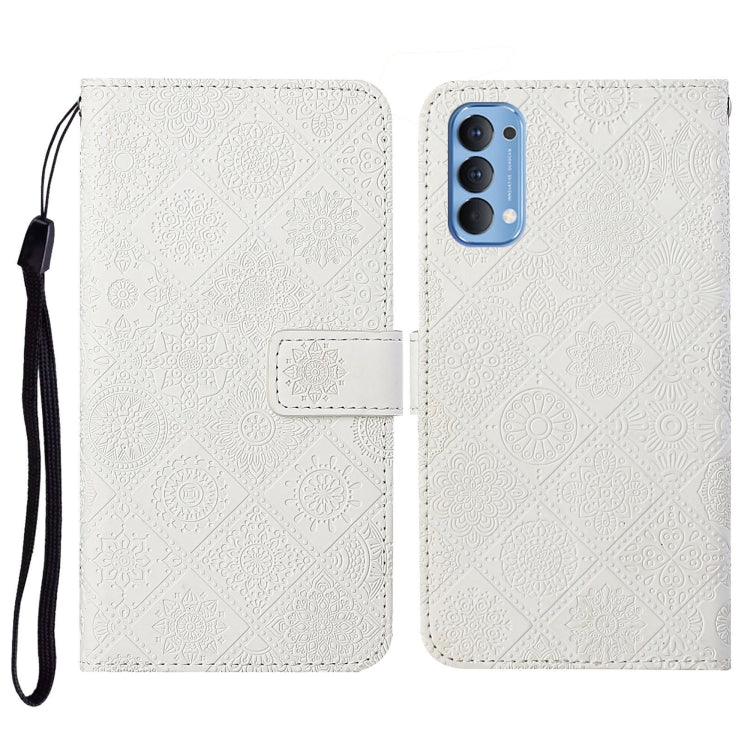 Ethnic Style Embossed Pattern Horizontal Flip Leather Case with Holder & Card Slots & Wallet & Lanyard, For OPPO Reno3, For OPPO Reno4, For OPPO Reno4 Lite, For OPPO Reno4 Pro