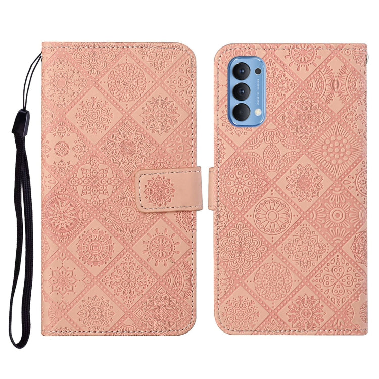 Ethnic Style Embossed Pattern Horizontal Flip Leather Case with Holder & Card Slots & Wallet & Lanyard, For OPPO Reno3, For OPPO Reno4, For OPPO Reno4 Lite, For OPPO Reno4 Pro