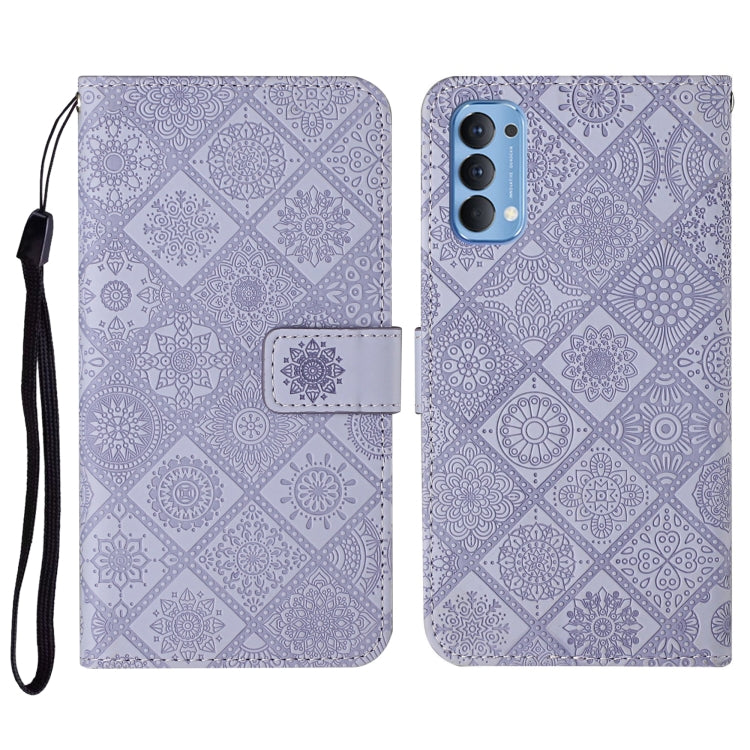 Ethnic Style Embossed Pattern Horizontal Flip Leather Case with Holder & Card Slots & Wallet & Lanyard, For OPPO Reno3, For OPPO Reno4, For OPPO Reno4 Lite, For OPPO Reno4 Pro