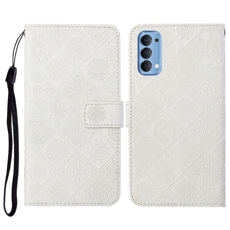 Ethnic Style Embossed Pattern Horizontal Flip Leather Case with Holder & Card Slots & Wallet & Lanyard, For OPPO Reno3, For OPPO Reno4, For OPPO Reno4 Lite, For OPPO Reno4 Pro