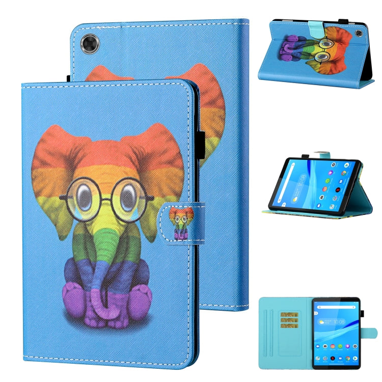 Coloured Drawing Stitching Horizontal Flip Leather Case with Holder & Card Slot, For Lenovo Tab FHD M10 Plus X606F, For Huawei MediaPad T5 10.1, For Lenovo Tab M10 X605F / X505F