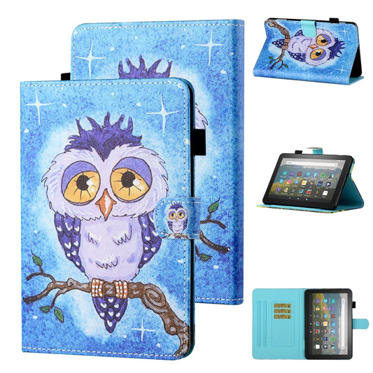 Coloured Drawing Stitching Horizontal Flip Leather Case with Holder & Card Slot & Sleep / Wake-up Function, For Amazon Kindle Fire HD8 (2020), For Amazon Kindle Fire HD10 2015 / 2017 / 2019, For Amazon Kindle Fire HD8 2016 / 2017 / 2018                ...