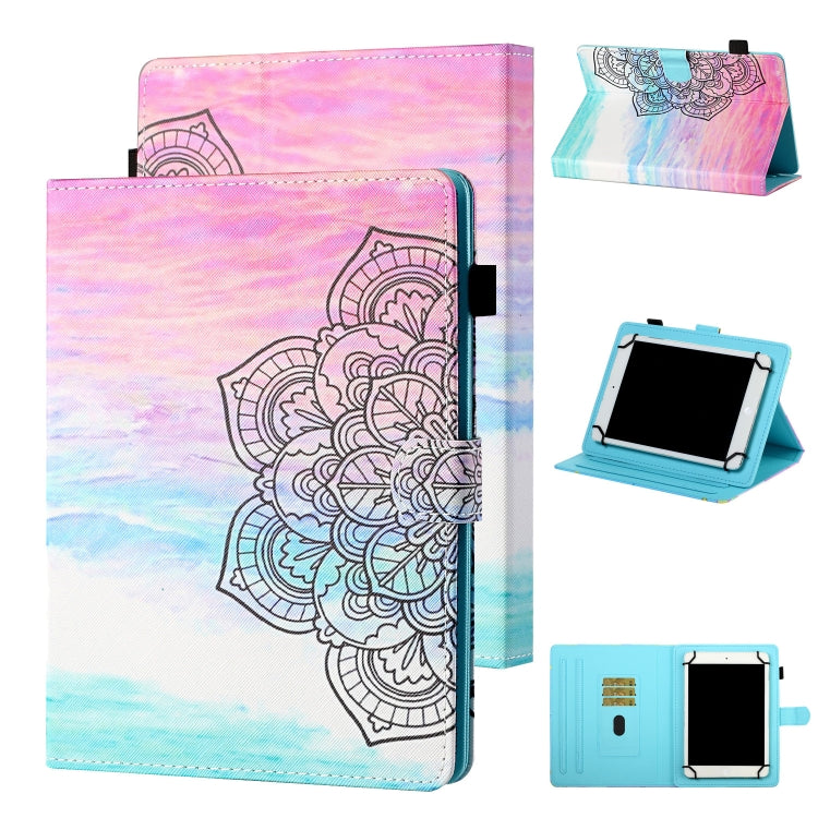 Universal Coloured Drawing Stitching Horizontal Flip Leather Case with Holder & Card Slot, For 7 inch Tablet, For 8 inch Tablet, For 10 inch Tablet