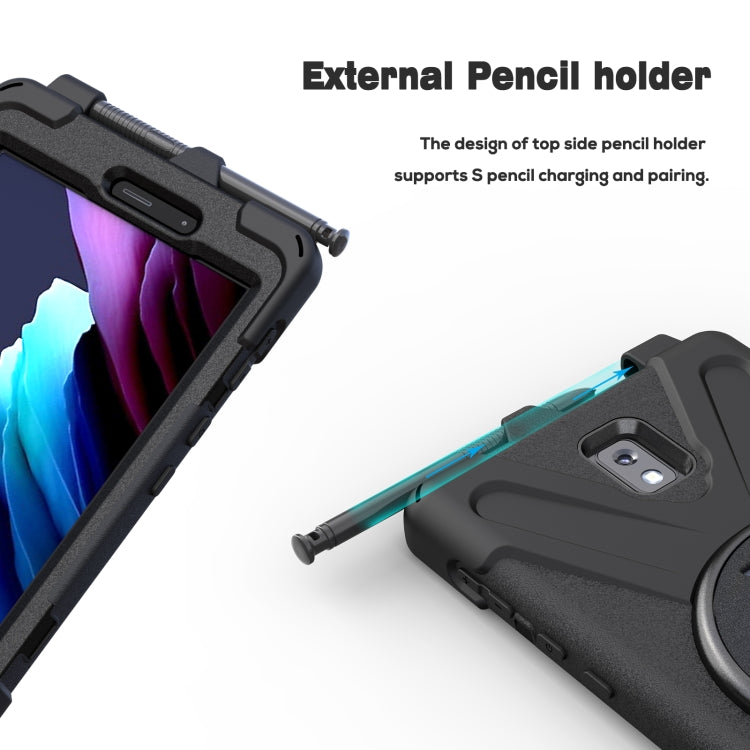 Shockproof Colorful Silicone + PC Protective Case with Holder & Shoulder Strap & Hand Strap, For Samsung Galaxy Tab active 3 T570 / T575 8.0, For Lenovo Tab M8 (2020) TB-8705F 8.0 inch
