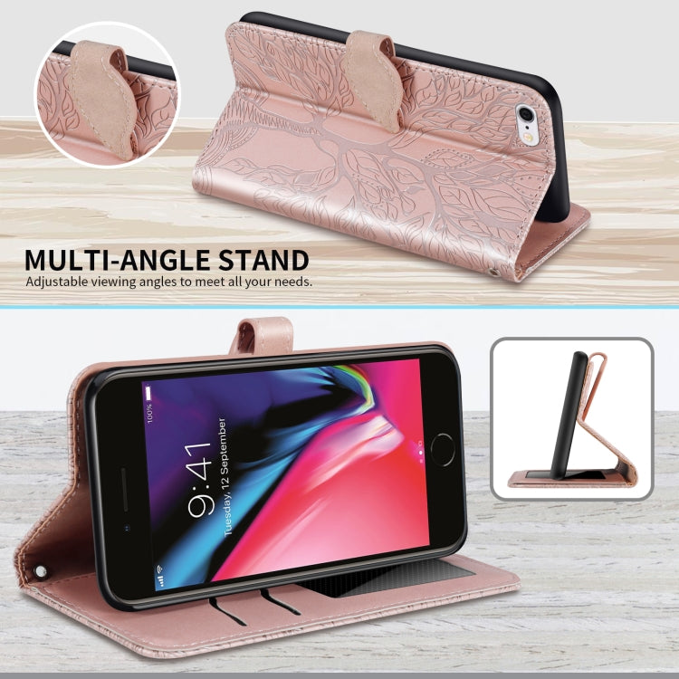 Life of Tree Embossing Pattern Horizontal Flip Leather Case with Holder & Card Slot & Wallet & Photo Frame & Lanyard, For iPhone 6 & 6s, For iPhone 6 Plus & 6s Plus, For iPhone 8 & 7, For iPhone 8 Plus & 7 Plus, For iPhone 11 Pro, For iPhone 11        ...