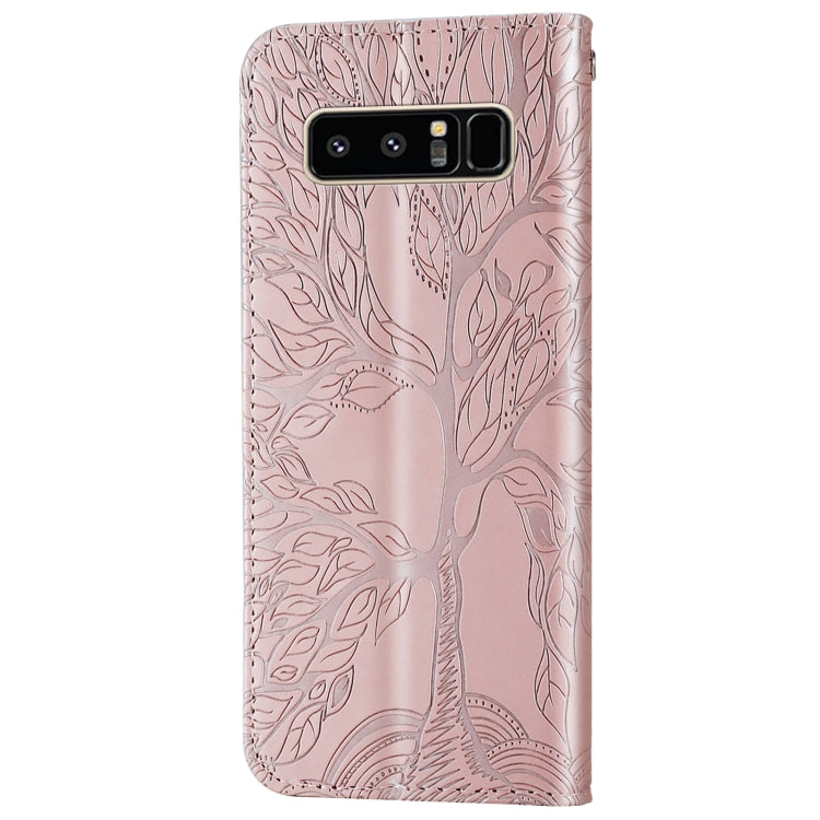 Life of Tree Embossing Pattern Horizontal Flip Leather Case with Holder & Card Slot & Wallet & Photo Frame & Lanyard, For Samsung Galaxy Note8, For Samsung Galaxy Note9, For Samsung Galaxy Note10, For Samsung Galaxy Note10+, For Samsung Galaxy Note20  ...
