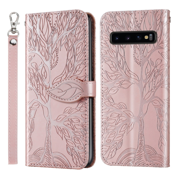 Life of Tree Embossing Pattern Horizontal Flip Leather Case with Holder & Card Slot & Wallet & Photo Frame & Lanyard, For Samsung Galaxy S9+, For Samsung Galaxy S10, For Samsung Galaxy S10+, For Samsung Galaxy S10e, For Samsung Galaxy S20              ...