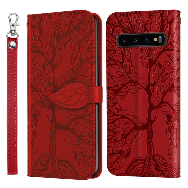 Life of Tree Embossing Pattern Horizontal Flip Leather Case with Holder & Card Slot & Wallet & Photo Frame & Lanyard, For Samsung Galaxy S9+, For Samsung Galaxy S10, For Samsung Galaxy S10+, For Samsung Galaxy S10e, For Samsung Galaxy S20              ...