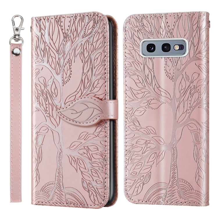 Life of Tree Embossing Pattern Horizontal Flip Leather Case with Holder & Card Slot & Wallet & Photo Frame & Lanyard, For Samsung Galaxy S9+, For Samsung Galaxy S10, For Samsung Galaxy S10+, For Samsung Galaxy S10e, For Samsung Galaxy S20              ...