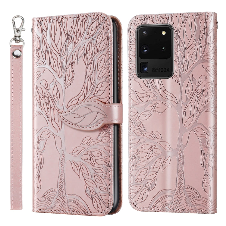 Life of Tree Embossing Pattern Horizontal Flip Leather Case with Holder & Card Slot & Wallet & Photo Frame & Lanyard, For Samsung Galaxy S9+, For Samsung Galaxy S10, For Samsung Galaxy S10+, For Samsung Galaxy S10e, For Samsung Galaxy S20              ...