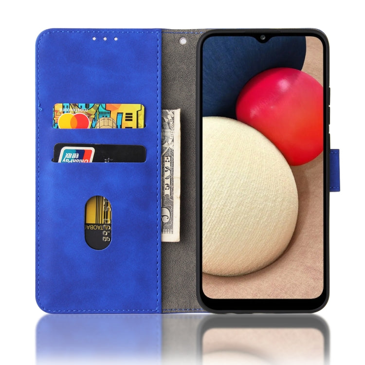 Solid Color Skin Feel Magnetic Buckle Horizontal Flip Calf Texture PU Leather Case with Holder & Card Slots & Wallet, For Samsung Galaxy A02s, For Xiaomi Poco M3
