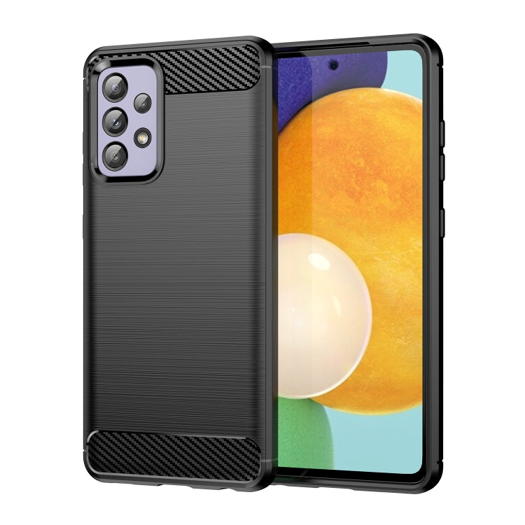 Brushed Texture Carbon Fiber TPU Case, For Samsung Galaxy A52 5G, For Samsung Galaxy A72 5G