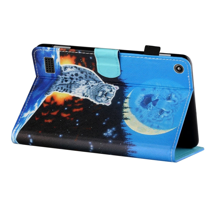 Sewing Thread Horizontal Painted Flat Leather Case with Pen Cover & Anti Skid Strip & Card Slot & Holder, For Amazon Kindle Fire 7 2019 / 2017 / 2015, For Samsung Galaxy Tab A 10.1 (2019) T510 / T515, For Samsung Galaxy Tab A 8.0 (2019) T290 / T295