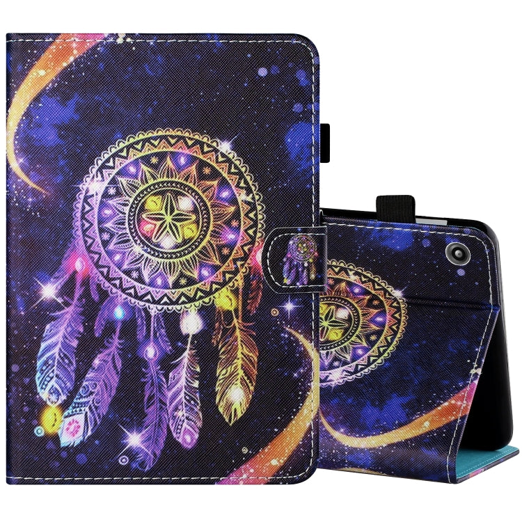 Sewing Thread Horizontal Painted Flat Leather Case with Pen Cover & Anti Skid Strip & Card Slot & Holder, For Amazon Kindle Fire 7 2019 / 2017 / 2015, For Samsung Galaxy Tab A 10.1 (2019) T510 / T515, For Samsung Galaxy Tab A 8.0 (2019) T290 / T295