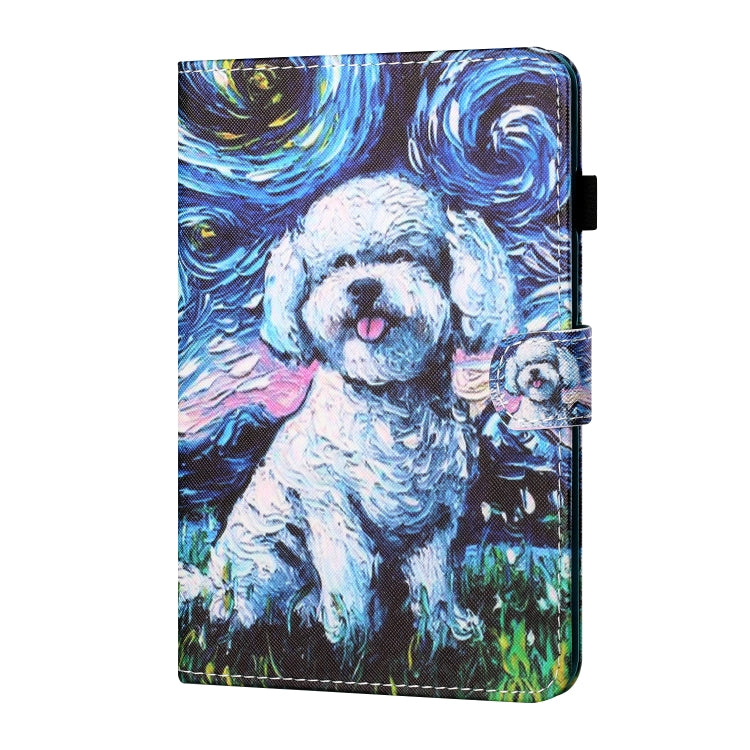 Sewing Thread Horizontal Painted Flat Leather Case with Pen Cover & Anti Skid Strip & Card Slot & Holder & Sleep / Wake-up Function, For iPad Mini 5 / 4 / 3 / 2 / 1, For iPad 10.2 / iPad Air 10.5 (2019), For iPad Pro 11 inch (2020) / (2018), For iPad Air