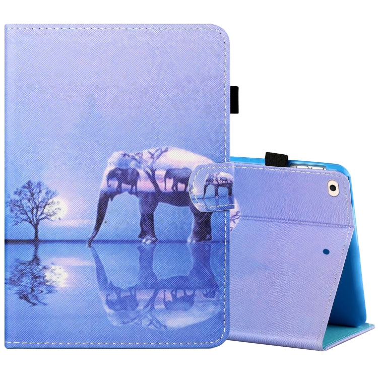 Sewing Thread Horizontal Painted Flat Leather Case with Pen Cover & Anti Skid Strip & Card Slot & Holder & Sleep / Wake-up Function, For iPad Mini 5 / 4 / 3 / 2 / 1, For iPad 10.2 / iPad Air 10.5 (2019), For iPad Pro 11 inch (2020) / (2018), For iPad Air