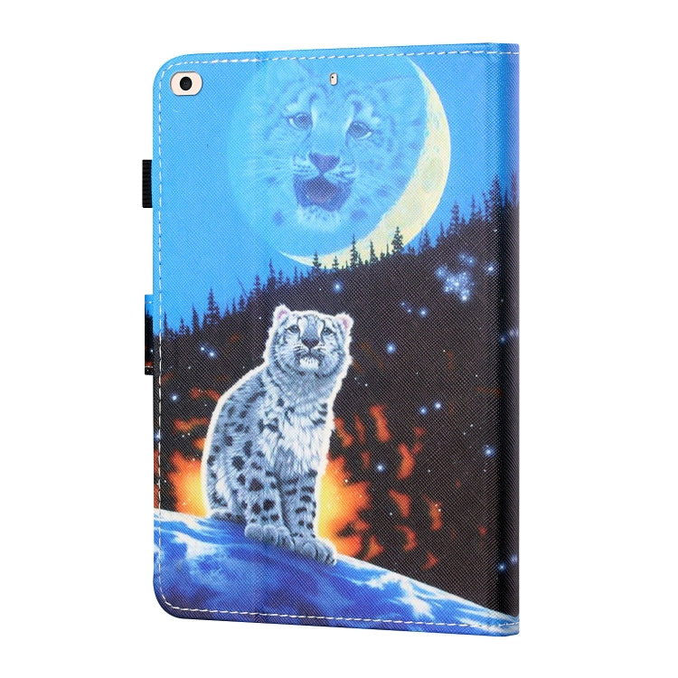 Sewing Thread Horizontal Painted Flat Leather Case with Pen Cover & Anti Skid Strip & Card Slot & Holder & Sleep / Wake-up Function, For iPad Air 2, For  iPad 9.7 (2018) / (2017), For iPad Air 2022 / 2020 10.9