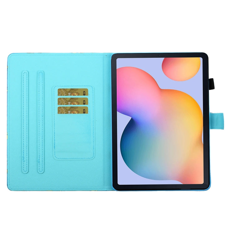 Sewing Thread Horizontal Painted Flat Leather Case with Pen Cover & Anti Skid Strip & Card Slot & Holder & Sleep / Wake-up Function, For Samsung Galaxy Tab S6 Lite SM-P610 / 615, For Amazon Kindle Fire HD8 2020, For Samsung Galaxy Tab A7 2020 T500 / T5...