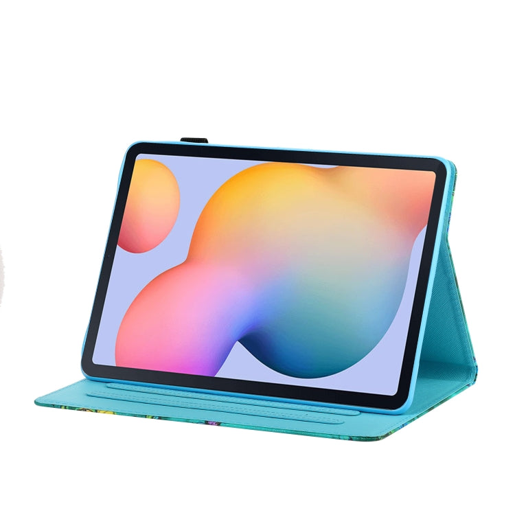 Sewing Thread Horizontal Painted Flat Leather Case with Pen Cover & Anti Skid Strip & Card Slot & Holder & Sleep / Wake-up Function, For Samsung Galaxy Tab S6 Lite SM-P610 / 615, For Amazon Kindle Fire HD8 2020, For Samsung Galaxy Tab A7 2020 T500 / T5...