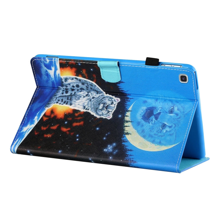 Sewing Thread Horizontal Painted Flat Leather Case with Pen Cover & Anti Skid Strip & Card Slot & Holder & Sleep / Wake-up Function, For Samsung Galaxy Tab S6 Lite SM-P610 / 615, For Amazon Kindle Fire HD8 2020, For Samsung Galaxy Tab A7 2020 T500 / T5...