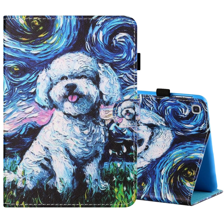Sewing Thread Horizontal Painted Flat Leather Case with Pen Cover & Anti Skid Strip & Card Slot & Holder & Sleep / Wake-up Function, For Samsung Galaxy Tab S6 Lite SM-P610 / 615, For Amazon Kindle Fire HD8 2020, For Samsung Galaxy Tab A7 2020 T500 / T5...